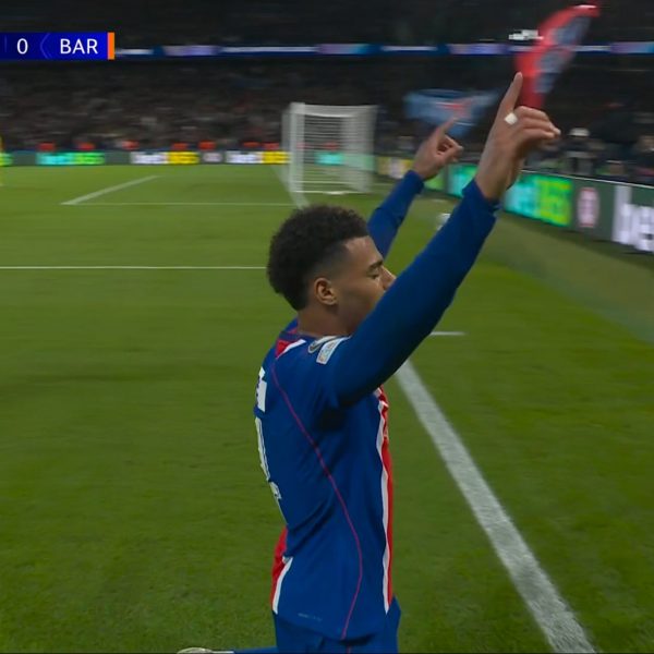 Le but splendide de Désiré Doué contre le Barça (Vidéo)