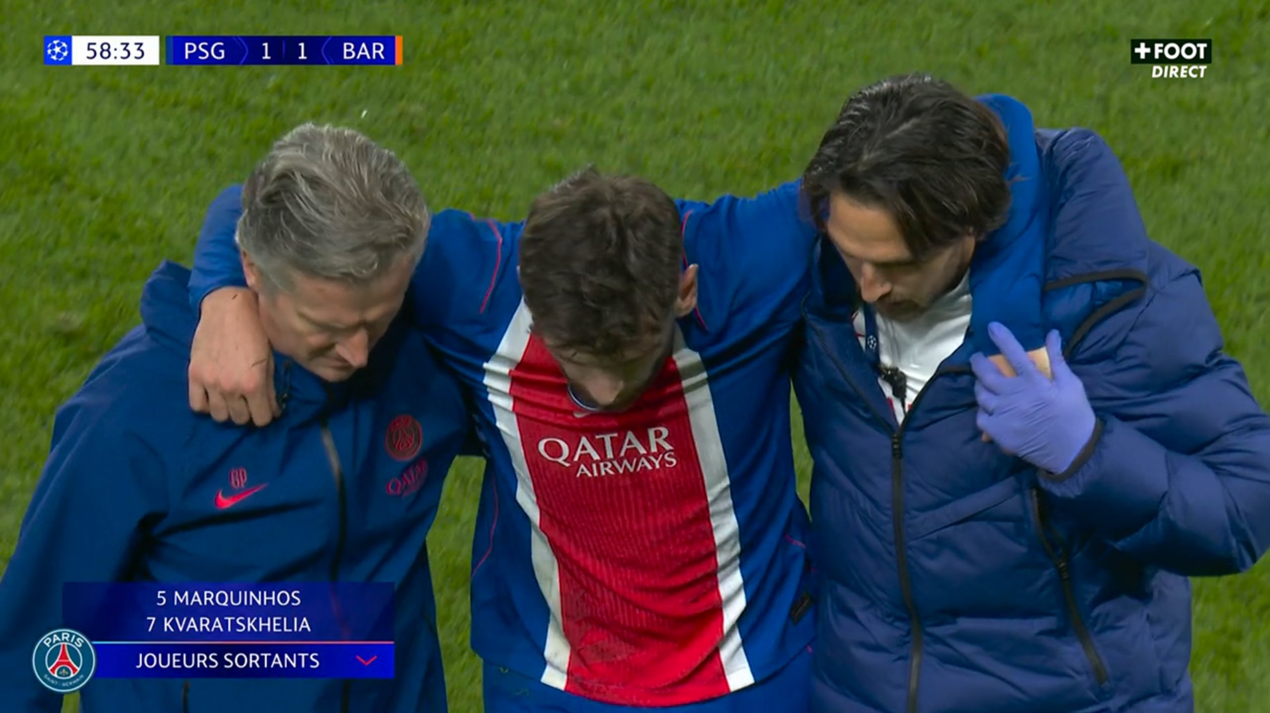 PSG vs Barça : deux joueurs se blessent encore !